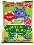 Japan Premium Rastlinná podstielka Zelený hrášok s extraktom z bambusu a japonského čaju 6 l - Podstielka pre mačky