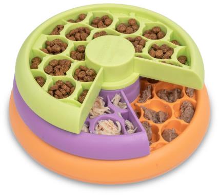 Outward Hound 2in1 Lickin Layers Kitty Puzzle and Slowing Bowl for cats, puppies and small dogs - Interactive Cat Toy - Main image