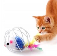 Hurtnet Pohyblivá hračka pro kočky 6,5 cm - Myš v kleci - Cat Toy