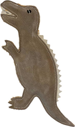 PafDog Dinosaur Gerry made of leather and jute 30 cm - Dog Toy - Main image