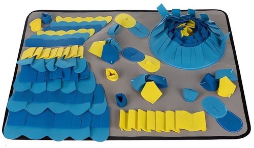 Purlov 23066 Sniffing blanket for dogs 50 × 70 cm, grey-blue - Snuffle Mat - Main image