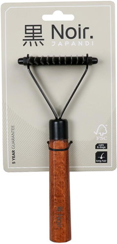 EBI Noir Japandi Furminator Rake comb with 10 blades for removing undercoat 20 × 8 × 6 cm - Dog Brush - Main image