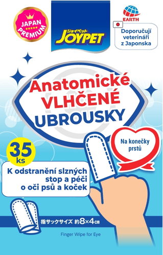 Anatomical moistened fingertip wipes for eye care of dogs and cats 35 pcs - Sanitary Napkins for Dogs - Main image