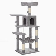 FEANDREA Cat scratching post 143 cm multi-storey grey - Cat Scratcher