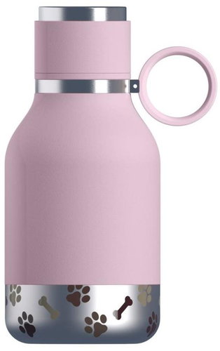 Asobu Stainless steel water thermos with dog bowl Pink - Travel Bowl for Dogs and Cats - Main image