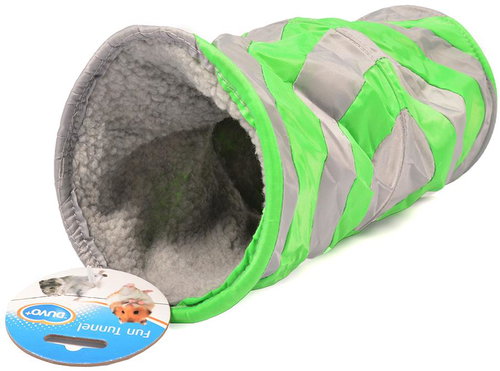 DUVO+ Soft play tunnel for small rodents 35 cm grey/green - Play Tunnel - Main image