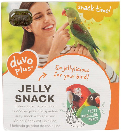 DUVO+ Jelly snack for parrots, jelly treats with spirulina 12 × 5 g - Birds Treats - Main image
