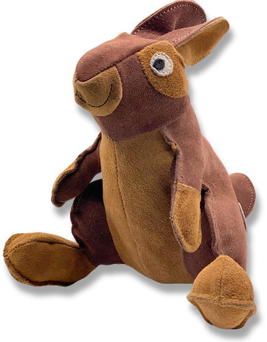 PafDog Karel rabbit made of leather and jute 24,5 cm - Dog Toy - Main image