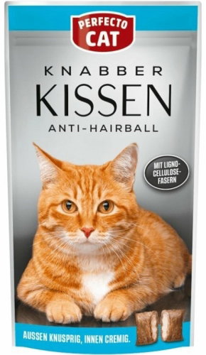 Perfecto Knabber Kissen Anti Hairball for cats 50 g - Cat Treats - Main image