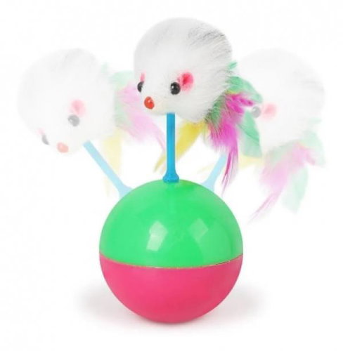 APT Cat toy mouse with feathers - Cat Toy - Main image
