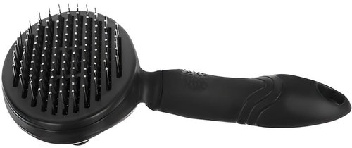 Verk 19449 Self-cleaning brush for dogs and cats, black - Dog Brush - Main image