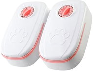 Verk 19433 Double bowl for dogs and cats with timer white-pink - Dog Bowl