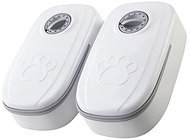 Verk 19433 Double bowl for dogs and cats with timer white and grey - Dog Bowl
