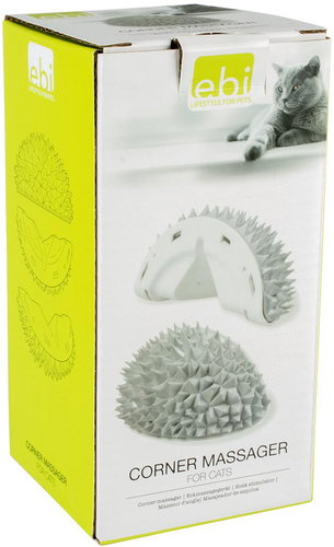 EBI Corner massage brush for cats with catnip 15,5 × 8,6 × 7 cm - Cat Brush - Main image