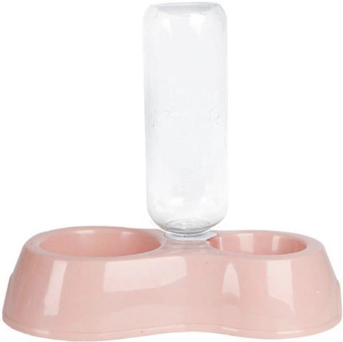 Verk 19410 Cat and dog bowl with water dispenser pink - Dog Bowl - Main image
