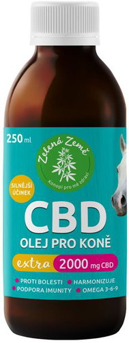 Green Earth CBD oil for horses Extra 2000 mg 250 ml - Equine Dietary Supplements - Main image