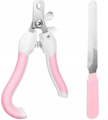 Nuxie 1928 Kleště na drápky s pilníkem růžové - Cat Nail Clippers - Main image