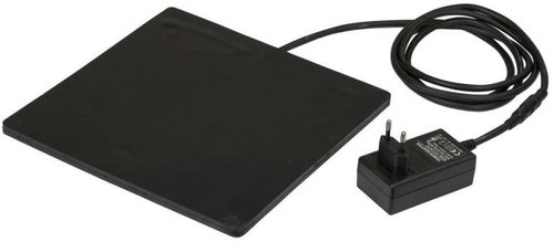 Kerbl Rubber heating pad for watering can or water bowl, 24 × 24 cm - Pet Bowl Placemat - Main image