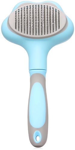 Nuxie 2706 Self Cleaning Dog and Cat Hair Brush Blue - Dog Brush - Main image