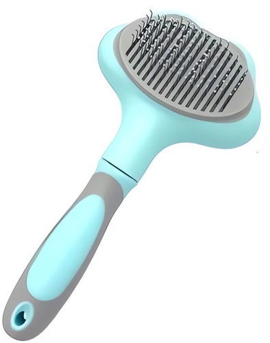 Nuxie 2706 Self Cleaning Dog and Cat Hair Brush Green - Dog Brush - Main image