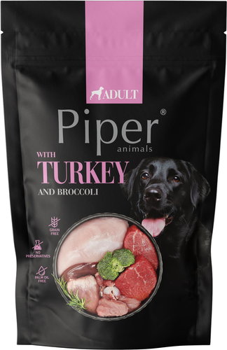 PIPER ADULT 500g pocket for dogs turkey and broccoli - Dog Food Pouch - Main image