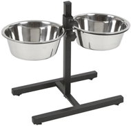 Karbl Stand + 2 stainless steel bowls, 2 × 2800 ml, black - Dog Bowl