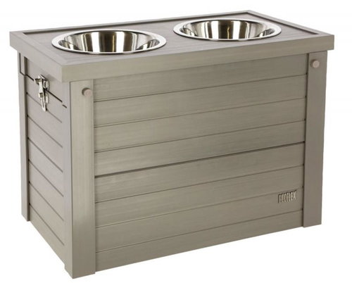 Kerbl food tray EKO plastic, incl. two bowls, 54 × 30 × 39,5 cm - Dog Bowl - Main image