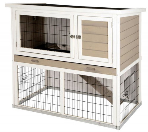 Kerbl Rabbit house Lucky with run, 115 × 100 × 65 cm - Rabbit Hutch - Main image