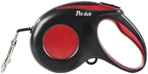 Verk 19427 Self-retracting leash 5 m, 15 kg black-red - Leash - Main image