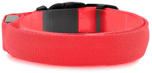 Verk 19323 LED svítící obojek pro kočku a psa 59 cm červený - Collar - Main image