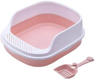 Verk 19419 Kočičí toaleta s lopatkou 48 × 38 × 19 cm, růžová - Kočičí toaleta