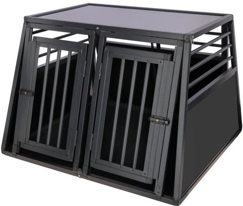 Kerbl Transport box Vacation, car cage, 2 doors, 92 × 97 × 68 cm - Dog Carriers - Main image