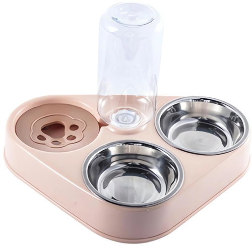 Nuxie 2524 Cat and dog bowl with water dispenser pink - Dog Bowl - Main image