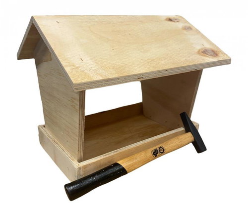 HUKA Wooden birdhouse kit + hammer - Bird Feeder - Main image