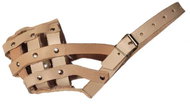Palkar leather muzzle for dogs size 2, 24 × 7 cm, natural - Dog Muzzle