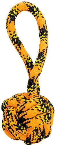 Trixie Tug of war with knotted ball HipHop ROPE - Dog Toy - Main image
