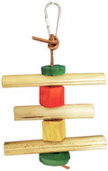 Terra International Crispy bamboo with wooden blocks and coffee tree on leather 20 × 13 cm - Bird Toy