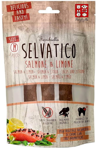 Ferribiella - Dice salmon with lime Selvatico, size S - Dog Treats - Main image