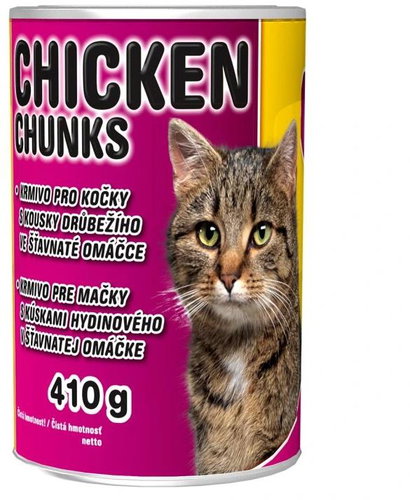 Delikan canned chicken pieces for cat 410 g - Canned Food for Cats - Main image