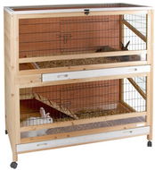 Kerbl Klec pro králíky a hlodavce 81703 Indoor Deluxe - dvoupatrová - Klec pro hlodavce