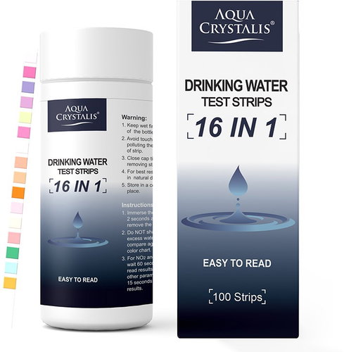 Aqua Crystalis 16in1 Water Test Strips, 100 pcs - Aquarium Supplies - Main image