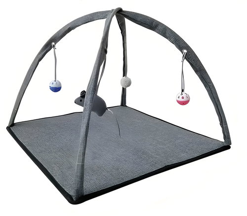 Zooted Play and clinking mat for cats, grey - Cat Toy - Main image