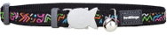 Red Dingo Collar for cats Squiggles Black - Cat Collar