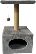 LEAN Toys 13877 Cat scratching post 31 × 31 × 56 cm, grey - Cat Scratcher
