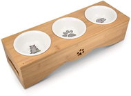 Navaris Ceramic bowls 3×130 ml for cats - Cat Bowl
