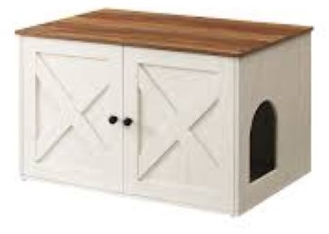 Feandrea Cat toilet Leader white/brown - Cat Litter Box - Main image