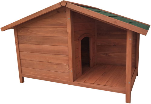 DOCHTMANN Wooden kennel wooden wide 102 × 64 × 65 cm - Dog Kennel - Main image