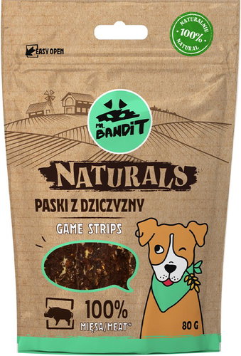 Mr. Bandit Naturals venison strips 80 g - Dog Jerky - Main image