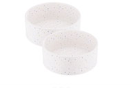Navaris Ceramic bowls 2 × 320 ml dotted - Cat Bowl