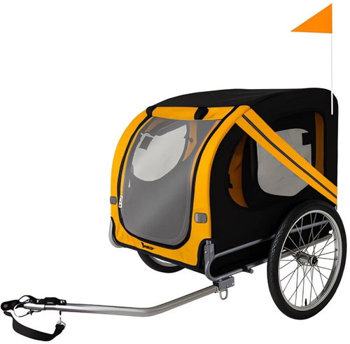 Purlov 25373 Bike trolley for dog, black - Dog Bicycle Trailer - Main image